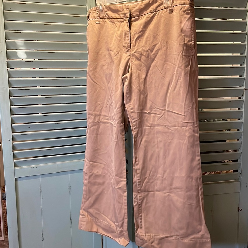 Size 14 J Crew Classic Twill Chino with flare leg.
